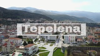 Drone Tepelena Albania  Albania Castle  Vjosa River  Gjirokastër County [upl. by Llewkcor]