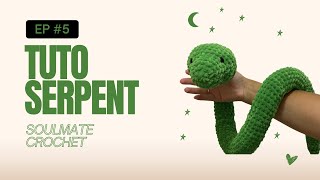 TUTO SERPENT AU CROCHET AMIGURUMI FACILE SANS COUTURE SNAKE FRENCH TUTORIAL AMIGURUMI EASY NO SEW🧋 [upl. by Lontson946]