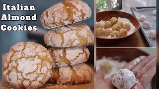 Ricciarelli  Italian Lemon Almond Cookies  Chewier than most Amaretti  حلويات العيد غريبة اللوز [upl. by Ardnahsal]