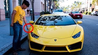 Denting Supercars Prank in Beverly Hills [upl. by Lecirg]