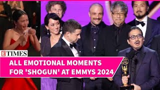 Shogun Historic amp Emotional Moments At Emmys 2024  Hiroyuki Sanada Anna Sawai FIRSTS for Japan [upl. by Rojam]