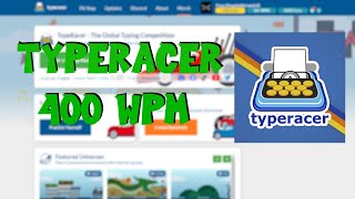 TypeRacer 400 WPM [upl. by Nivlem]