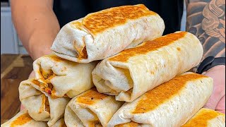 High Protein Meal Prep 💪🏼 Creamy Chicken Fajita Burritos 🌯 highprotein mealprep lowcalorie [upl. by Aynotal]