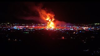 Burning Man 2018  Man Burn Drone View [upl. by Blancha]