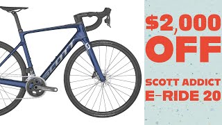 Scott Addict ERide 20 Review  2000 OFF Sram Force AXS amp HMX Carbon  Electric Road Bike Deal [upl. by Tibbitts359]