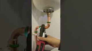 Hard copper piping expansion vessel pipework plumbing diy howto subscribe youtubeshorts asmr [upl. by Ilenay]