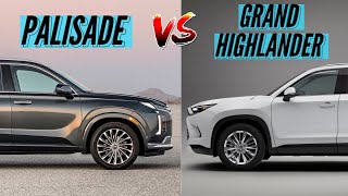 2024 Hyundai Palisade vs 2024 Toyota Grand Highlander  Palisade or Highlander  SUV Battles [upl. by Ayor]