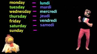 Learn French  Days of the week in French  French Lessons [upl. by Hamas36]