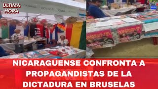 Nicaraguense Confronta a Propagandistas de la Dictadura en Bruselas [upl. by Alletneuq]