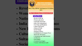 bihar si syllabus and exam pattern  bihar si pre syllabus  bihar si syllabus 2023 teachtak1191 [upl. by Rumit]