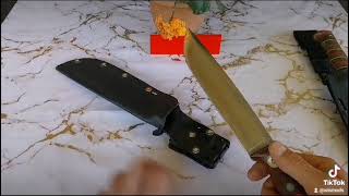 Bark River STS7 154cm modded micarta ampG10 handle and kydex sheath [upl. by Introk]