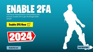 HOW TO ENABLE 2FA IN FORTNITE 2024 EASY METHOD [upl. by Knowling425]