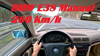 1995 BMW V8 740i E38 M60 Manual Gear Sound German Autobahn [upl. by Barger58]