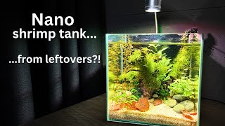 Nofilter Shrimp Nano Cube from leftovers  Stepbystep tutorial [upl. by Eniawed]