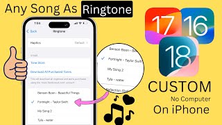 How to Set ANY Song as RINGTONE on iPhone in iOS 18 Easiest Way [upl. by Ram706]