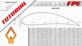 Generate and Plot NACA 4Digit Airfoils in Excel [upl. by Mcnelly]