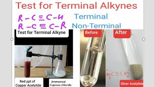 Test for Terminal Alkynes  Ammonical Cuprous chloride test  Tollens test  KVS NVS REET DSSSB [upl. by Crispa]