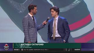 Repêchage LHJMQ 2024  2024 QMJHL Draft  Joueur par excellence  Mathieu Cataford  MVP [upl. by Flori]