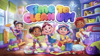 🧹 Time to Clean Up 🎶 Catchy Kids Song Poem amp Rhyme that Makes Tidying Fun [upl. by Olive]