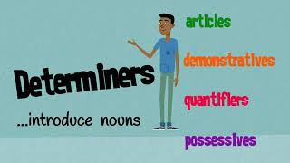 Determiners Articles Demonstratives Quantifiers amp Possessives  EasyTeaching [upl. by Nawek]