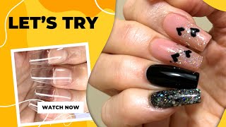 GEL X DUPE Beetles Nail Tips and Glue Gel Nail Kit Step by step application [upl. by Etem972]