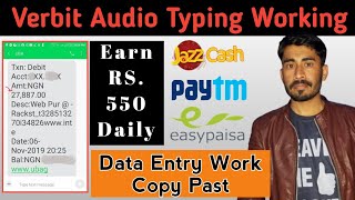 Verbit transcription jobs  verbit payment proof  verbit transcription jobs in hindi  Verbit [upl. by Faustus368]