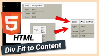 How to Make a Div Fit its Content  HTML amp CSS Tutorial [upl. by Camille]