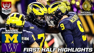 NATIONAL CHAMPIONSHIP HALFTIME HIGHLIGHTS Michigan Wolverines vs Washington Huskies [upl. by Godwin]