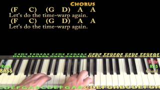 Time Warp ROCKY HORROR Piano Cover Lesson with LyricsChords [upl. by Ardnasxela993]