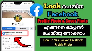 How To See Locked Facebook Profile Photo  How To Open Locked Facebook Profile  Malayalam [upl. by Maddie]