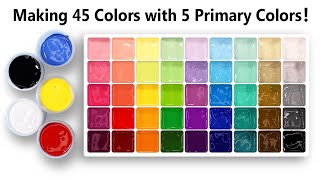 Making 45 Colors with Only 5 Primary Colors [upl. by Haelem]