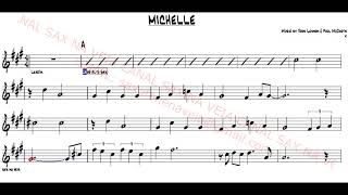 Michelle  The Beatles Alto SaxEb  Solo [upl. by Anelra]