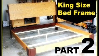 DIY King Size Bed Frame  Part 2 [upl. by Ataliah]