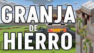 GRANJA DE HIERRO SENCILLA PARA MINECRAFT BEDROCK 12081 [upl. by Amarette]