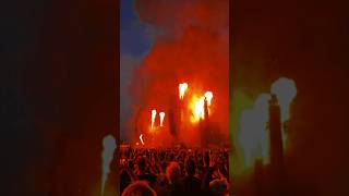 Stage on fire rammstein concert belgium [upl. by Elleral618]