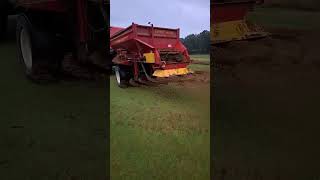 Topdressing fairways with iron sand [upl. by Bigot]