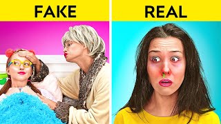 FAKING SICK TO SKIP SCHOOL  Cool School Hacks That Will Save Your Life By 123GO SCHOOL [upl. by Eldrid]