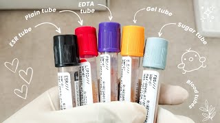 Types of blood collection tubes 🌸🔬 Colour coded  Blood bottles guide  Uses for different tests [upl. by Yecnahc]