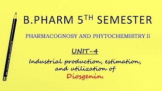 Diosgenin Production Estimation and Utilization  BPharm   5th Semester [upl. by Ees]