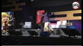 Hayami Saori merry entrance at Kimetsu no Yaiba event [upl. by Otrebmuh]