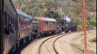 Australian Steam Trains  Garratt 6029 in The Blue Mountains Part 3 [upl. by Adolpho]