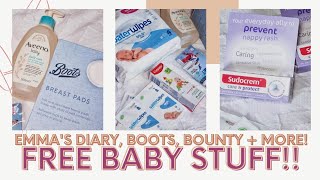 HOW TO GET FREE BABY STUFF UK Haul of Boots Emmas Diary Amazon and Bounty  AltogetherAlanna [upl. by Edveh]