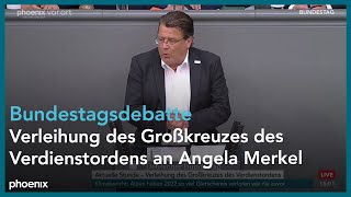 Aktuelle Stunde zur Verleihung des Großkreuzes des Verdienstordens an Angela Merkel am 200423 [upl. by Yerfdog]