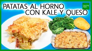 PATATAS AL HORNO con COL rizada y QUESO 🥔 Recetas fáciles en Hacking Food [upl. by Geminian]