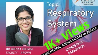 Respiratory system in medical coding by DrGopika BHMS Arown Medical Coding Academy [upl. by Manoop]