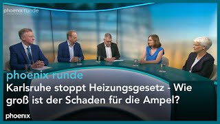 phoenixRunde Karlsruhe stoppt Heizungsgesetz  Wie groß ist der Schaden für die Ampel [upl. by Ybsorc]