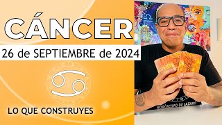 CÁNCER  Horóscopo de hoy 26 de Septiembre 2024 [upl. by Harday]