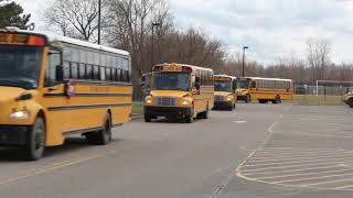 School Buses Leaving Belleville High School [upl. by Wira]