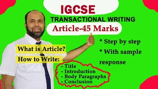 Article How to Write IGCSE [upl. by Adneral]