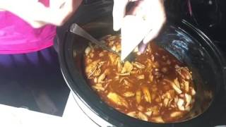 Crock Pot Chicken Enchilada Casserole Recipe With Special Guest Taste Tester [upl. by Attekram]